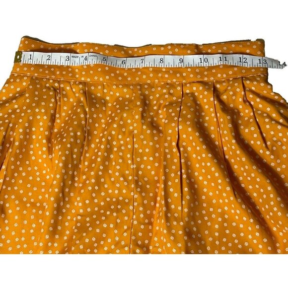 Vintage 90s Women Sm Shirt Med Shorts Coordinates Mango Yellow Polka Dot Summer - Picture 10 of 12